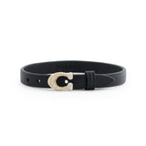 Coach Pavé Signature C Buckle Leather Bracelet