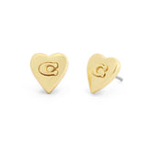 Coach Heritage Signature Heart Earrings
