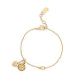 Coach Heritage Coin Heart Charm Bracelet
