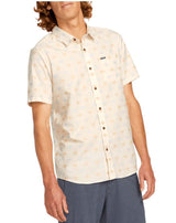 Volcom Mens Stackstone Woven Short Sleeve Button Down Shirt