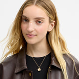 Coach Iconic Charms Pavé Tea Rose Pendant Necklace