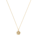Coach Iconic Charms Pavé Tea Rose Pendant Necklace