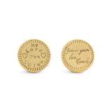 Coach Heritage Signature Coin Stud Earrings