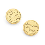 Coach Heritage Signature Coin Stud Earrings