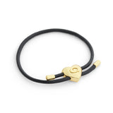 Coach Signature Heart Leather Bracelet