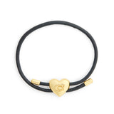 Coach Signature Heart Leather Bracelet