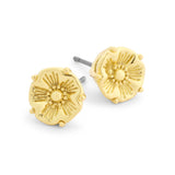 Coach Signature Tea Rose Prong Stud Earrings