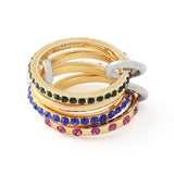 Kurt Geiger Gemstone Linked Ring Set