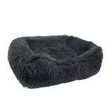 Wag and Wiggle Long Plush Relaxing Cuddle Dog Bed