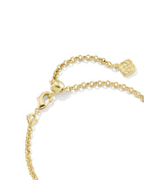 Kendra Scott Mallory Crystal Gold Delicate Chain Bracelet - White Cubic Zironia