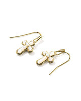 Kendra Scott Cross Medallion Drop Earrings - Gold-Plated