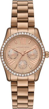 Michael Kors Womens Lexington Lux Rose-Gold Watch