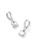 Kendra Scott Reversible Silver Ghost Huggie Earrings