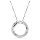 Swarovski Dextera Pendant Necklace - Pavé, White, Rhodium Plated