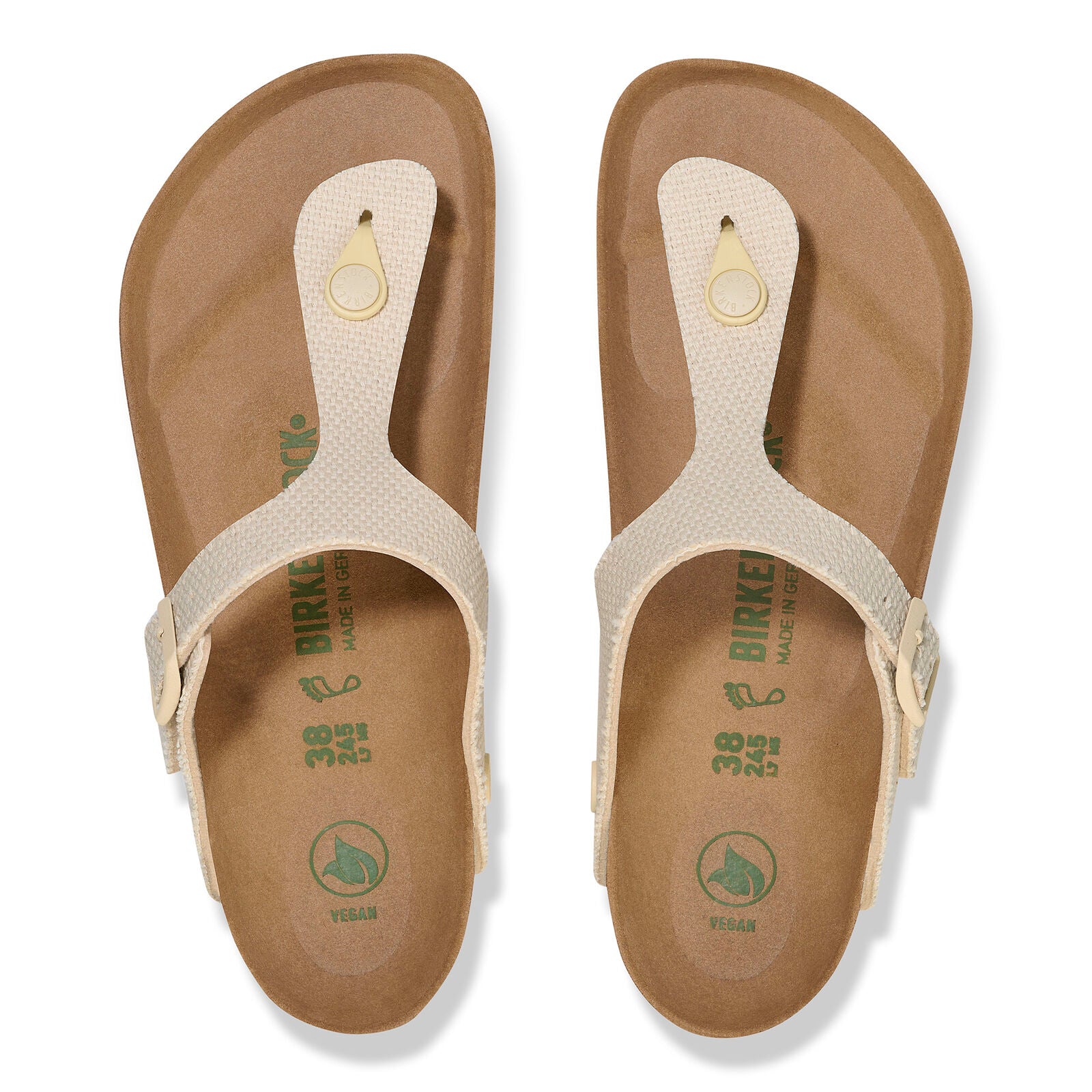 Birkenstock Womens Gizeh Vegan Canvas Sandals - Regular/Wide
