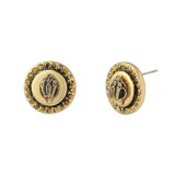 Kurt Geiger Mansion Signature Eagle Disc Stud Earrings