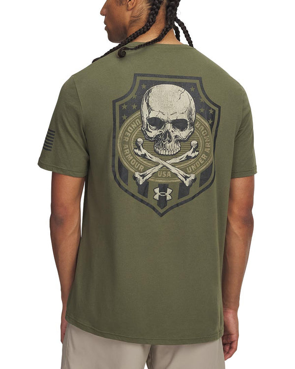 Under Armour Mens UA Freedom Skull Short Sleeve T-Shirt