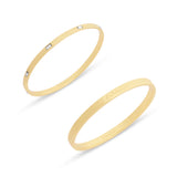 Coach Signature Logo Stone Duo Bangle Bracelet Boxed Set