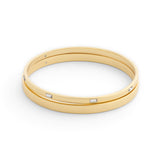 Coach Signature Logo Stone Duo Bangle Bracelet Boxed Set