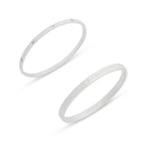 Coach Signature Logo Stone Duo Bangle Bracelet Boxed Set
