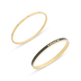 Coach Signature Logo Enamel Stone Duo Bangle Bracelet Boxed Set