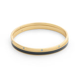 Coach Signature Logo Enamel Stone Duo Bangle Bracelet Boxed Set