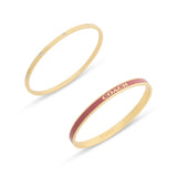 Coach Signature Logo Enamel Stone Duo Bangle Bracelet Boxed Set