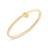 Coach Signature C Heart Charm Bangle Boxed Bracelet