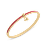 Coach Cherry Charm Enamel Bangle Boxed Bracelet