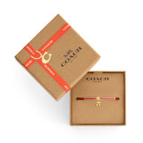 Coach Cherry Charm Enamel Bangle Boxed Bracelet
