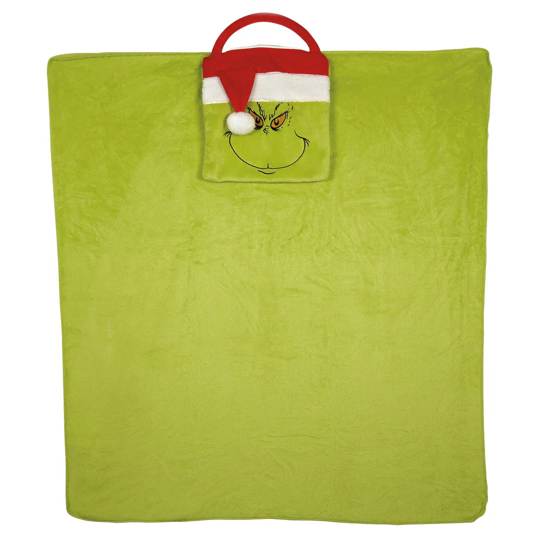 Enesco Santa Grinch Travel Blanket