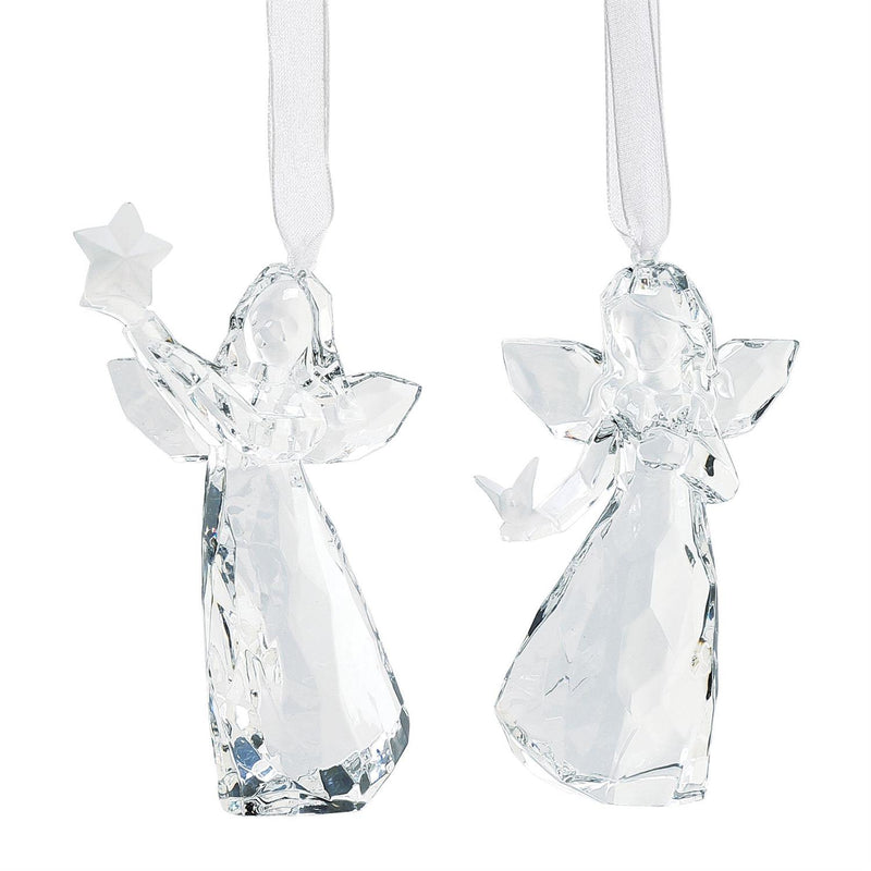 Enesco Facets Star & Dove Angel Ornaments - 2 pk