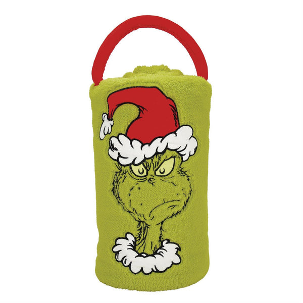 Enesco Snowpinion Angry Santa Grinch SnowThrow Blanket
