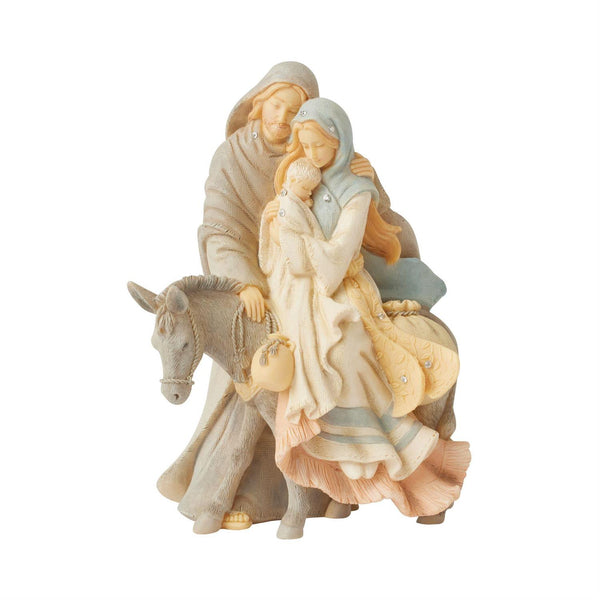Enesco Foundations Holy Family with Donkey Figurine
