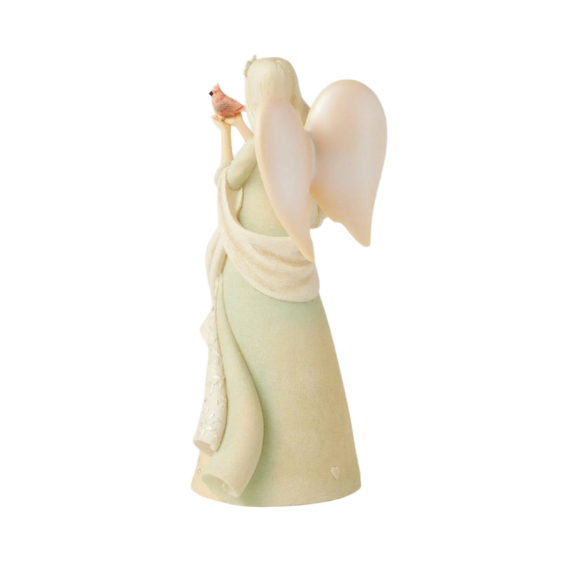 Enesco Foundations Red Cardinal Angel Figurine
