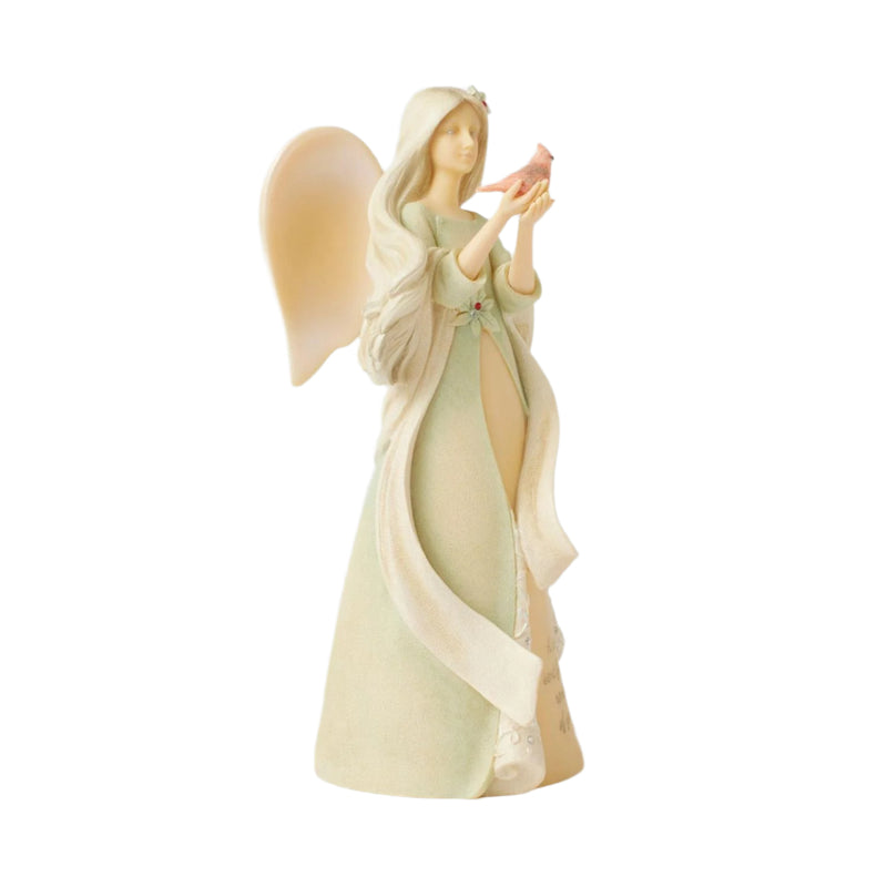 Enesco Foundations Red Cardinal Angel Figurine