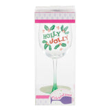 Enesco Lolita Celebrations Holly Jolly Wine Glass