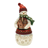 Enesco Jim Shore Heartwood Creek Christmas At Lodge Snowman Figurine