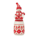 Enesco Jim Shore Heartwood Creek Nordic Noel Snowman with Cardi Figurine