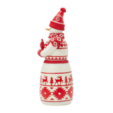 Enesco Jim Shore Heartwood Creek Nordic Noel Snowman with Cardi Figurine