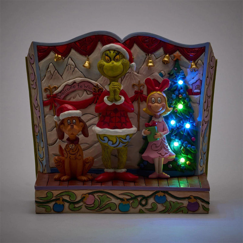 Enesco Jim Shore Dr. Seuss Grinch with Max and Cindy Figurine