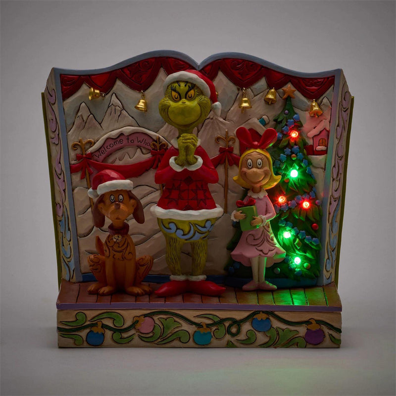 Enesco Jim Shore Dr. Seuss Grinch with Max and Cindy Figurine