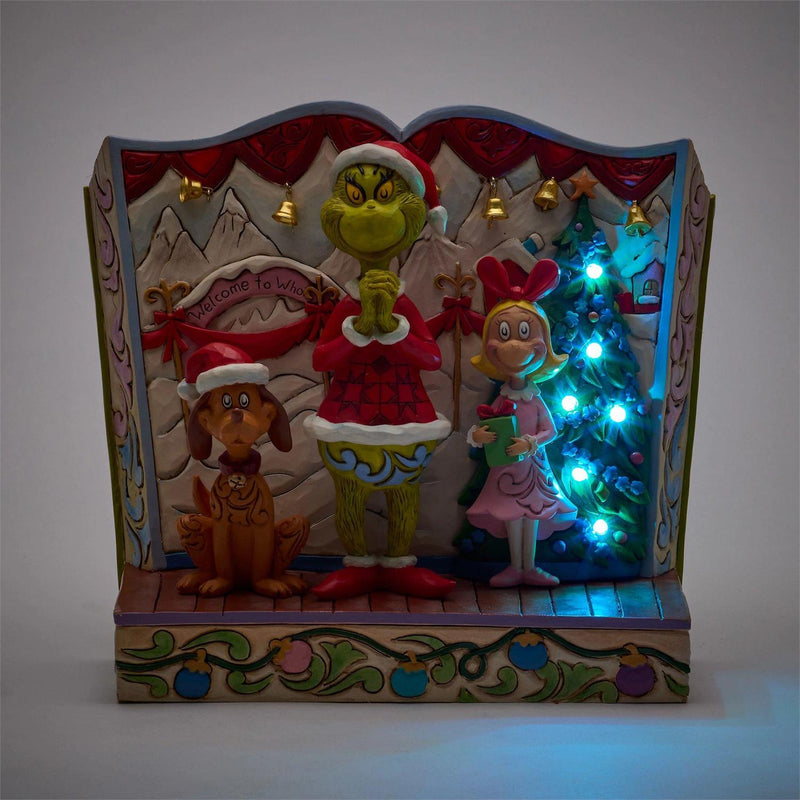 Enesco Jim Shore Dr. Seuss Grinch with Max and Cindy Figurine