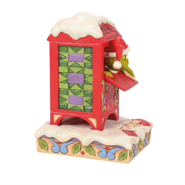 Enesco Jim Shore Dr. Seuss Grinch In Mailbox Figurine