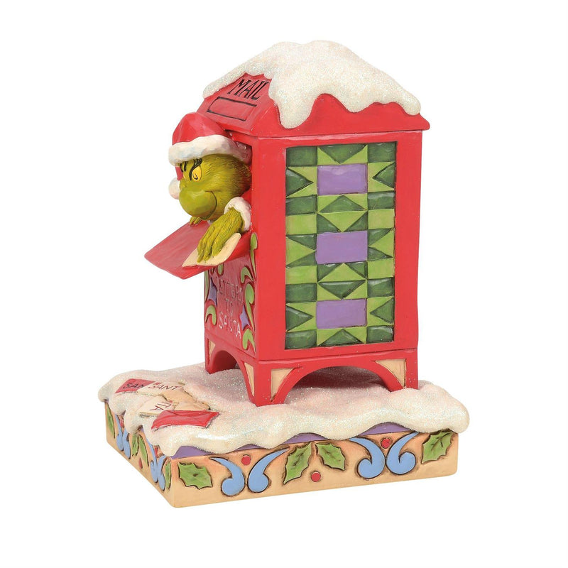 Enesco Jim Shore Dr. Seuss Grinch In Mailbox Figurine