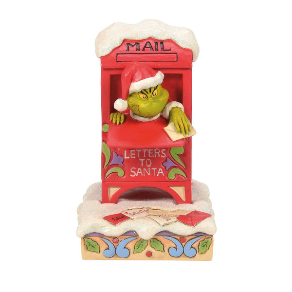 Enesco Jim Shore Dr. Seuss Grinch In Mailbox Figurine