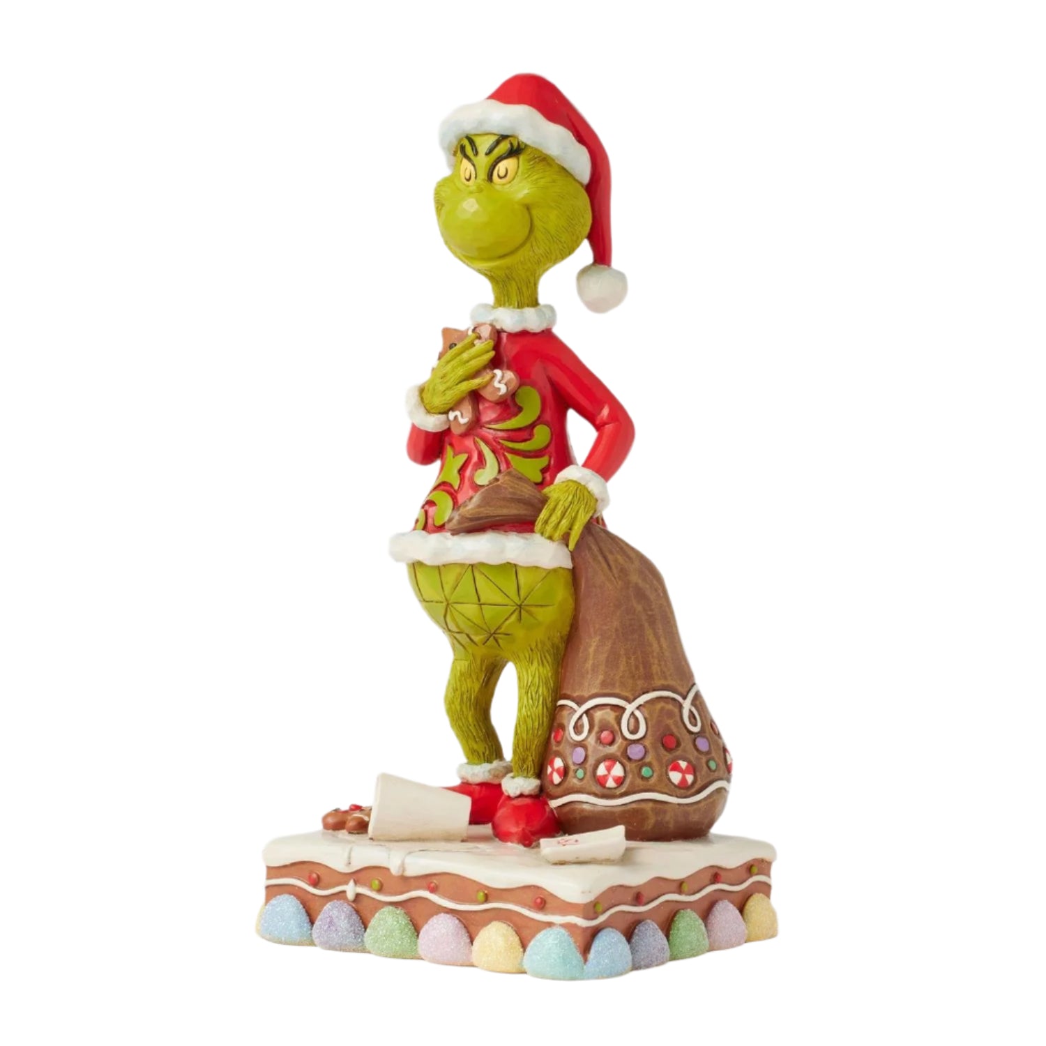 Enesco Jim Shore Dr. Seuss Grinch Eating Gingerbread Figurine