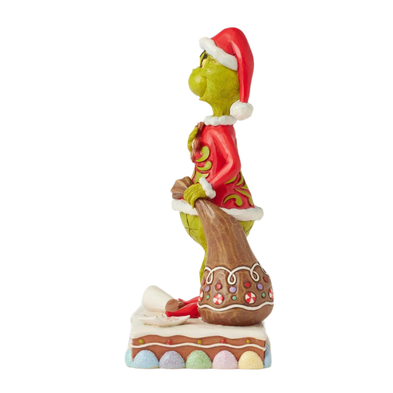Enesco Jim Shore Dr. Seuss Grinch Eating Gingerbread Figurine