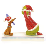 Enesco Jim Shore Dr. Seuss Max Holding Mirror For Grinch Figurine