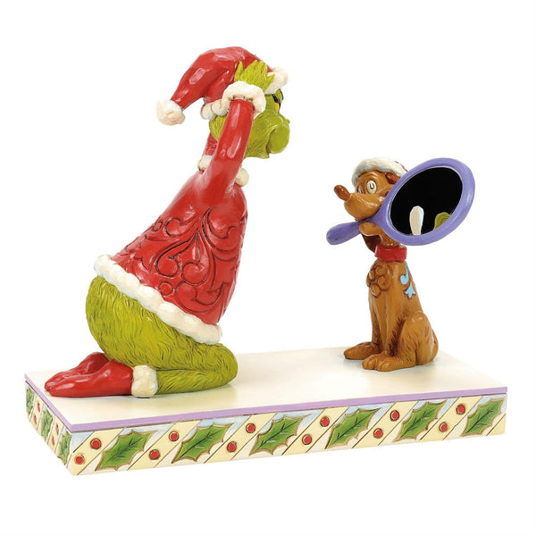 Enesco Jim Shore Dr. Seuss Max Holding Mirror For Grinch Figurine